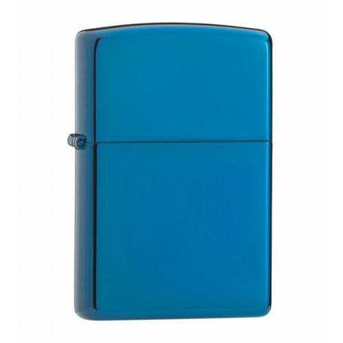 Зажигалка ZIPPO Classic, латунь с покрытием Sapphire™, синий, глянцевая, 36х12x56 мм