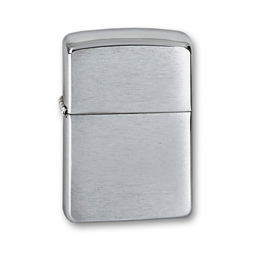 Зажигалка ZIPPO Armor™ c покрытием Brushed Chrome, латунь/сталь, серебристая, матовая, 36х12x56 мм