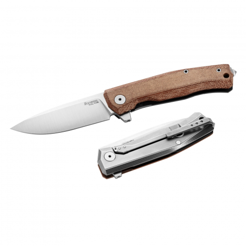 Складной нож LionSteel MT01 CVN, сталь M390, рукоять Natural canvas micarta Lion Steel