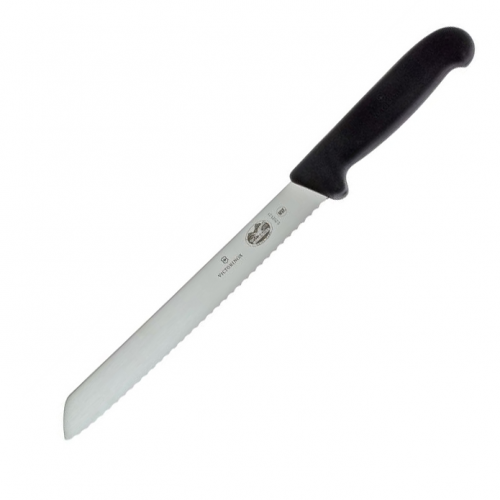 Кухонный нож Victorinox для хлеба, сталь X55CrMo14, рукоять термоэластопласт, черный