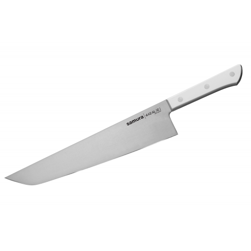 Кухонный нож Samura Harakiri 254 мм, сталь AUS-8, рукоять пластик, белый