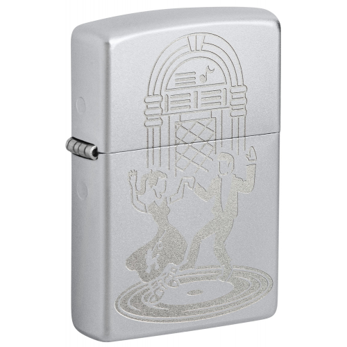 Зажигалка Zippo Vintage Dance с покрытием Satin Chrome, латунь/сталь ZIPPO