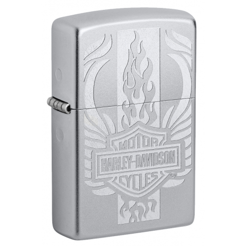 Зажигалка ZIPPO Harley-Davidson® c покрытием Satin Chrome™, латунь/сталь
