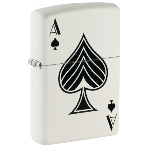 Зажигалка ZIPPO с покрытием White Matte, латунь/сталь, белая, матовая