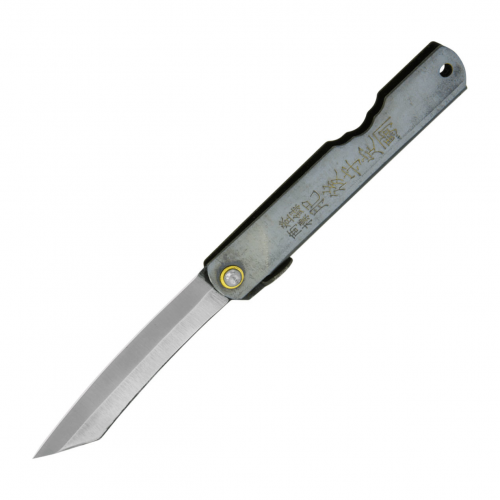 Складной нож Higonokami, сталь AoGami, рукоять нержавеющая сталь, черный Nagao Higonokami