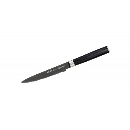 Кухонный нож для томатов Samura Mo-V Stonewash 120 мм, сталь AUS-8, рукоять G10