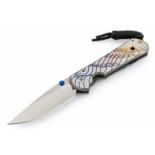 Нож складной Chris Reeve Large Sebenza 21, сталь CPM S35VN, рукоять титан с рисунком Waveform