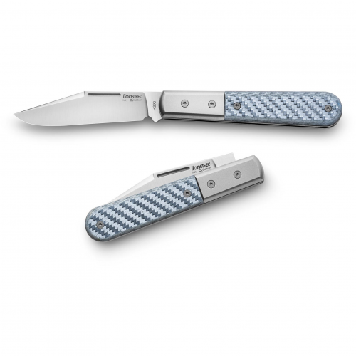 Складной нож LionSteel Barlow Shuffler, сталь M390, рукоять White carbon fibre Lion Steel