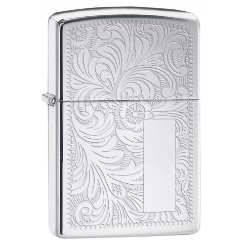 Зажигалка ZIPPO Venetian® с покрытием High Polish Chrome, латунь/сталь, серебистая, 36x12x56 мм