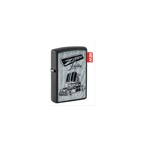 Зажигалка ZIPPO Car Design с покрытием Black Matte, латунь/сталь, черная