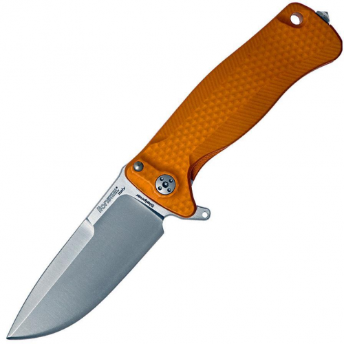 Нож складной LionSteel SR22A OS Mini, сталь Uddeholm Sleipner® Satin Finish, рукоять алюминий (Solid®), оранжевый Lion Steel