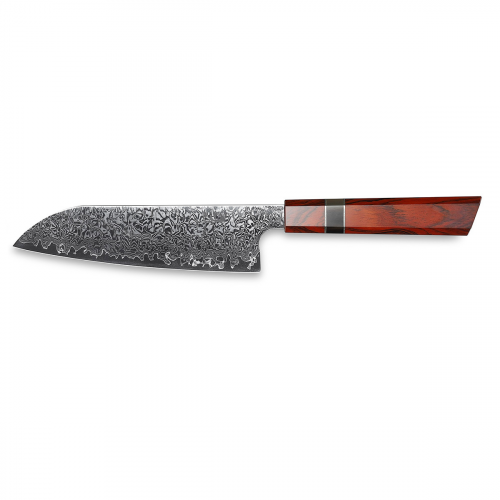 Нож кухонный Xin Cutlery Santoku XC122 193мм, сталь VG-10/дамаск, рукоять дерево палисандр Bestech Knives