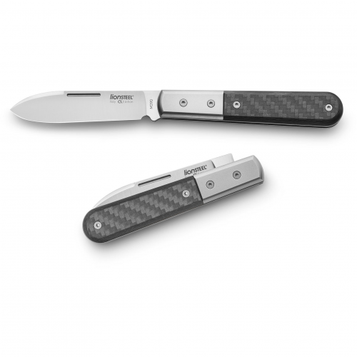 Складной нож LionSteel Barlow Roundhead, сталь M390, рукоять Carbon fibre Lion Steel