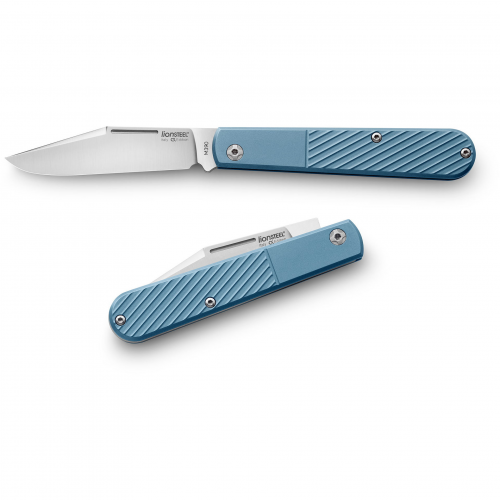 Складной нож LionSteel Barlow Slim Shuffler, сталь M390, рукоять Blue Titanium Lion Steel