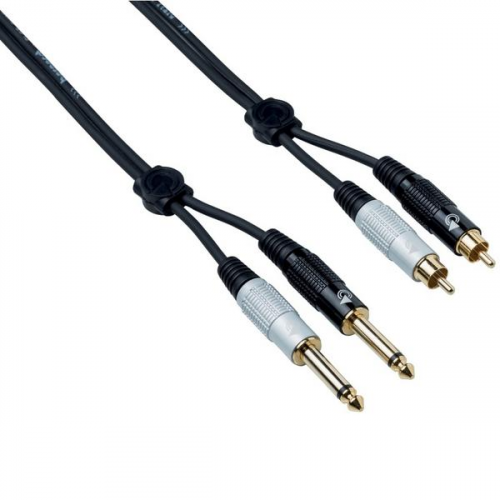 Кабель межблочный с RCA Bespeco Кабель межблочный 2Jack-2RCA EAY2JR150 1.5 m