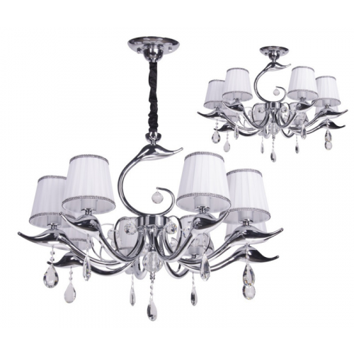 Люстра на штанге Crystal Lux FLAMINGO SP-PL8 CHROME