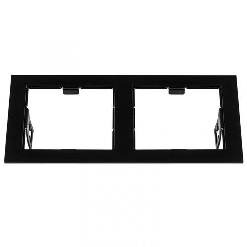 214527 Рамка DOMINO Double QUADRO MR16 ЧЕРНЫЙ, шт Lightstar 214527