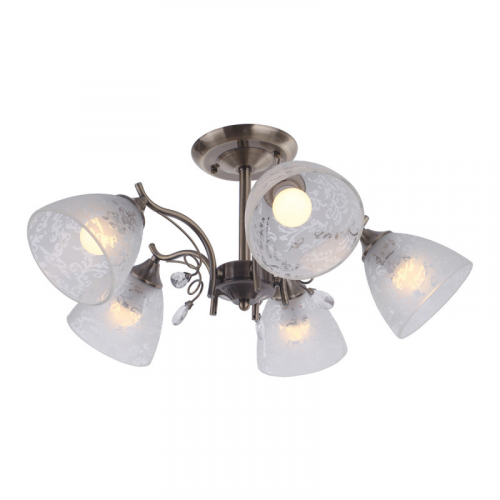 Люстра на штанге IDLamp 852/5PF-Oldbronze