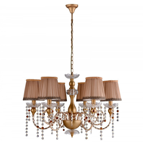 Подвесная люстра Crystal Lux ALEGRIA SP6 GOLD-BROWN