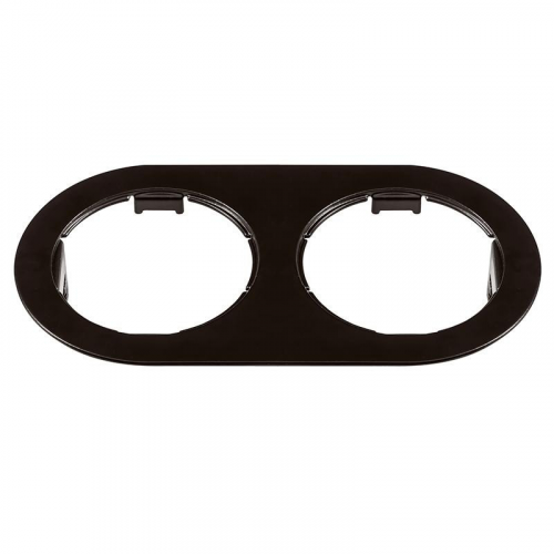 214657 Рамка DOMINO Double ROUND МR16 ЧЕРНЫЙ, шт Lightstar 214657