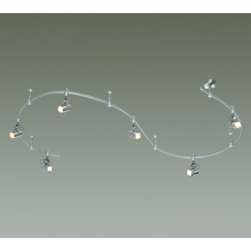 3627/6TR ODL18 000 никель Гибкая трековая система IP20 GU10 6*50W 220V FLEXIMINI Odeon Light 3627/6TR