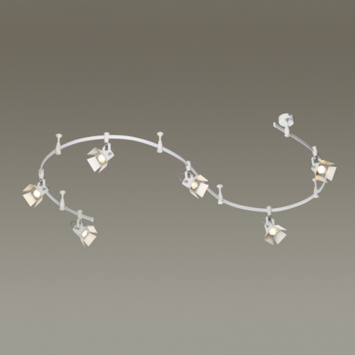 3631/6TR ODL18 000 белый Гибкая трековая система IP20 GU10 6*50W 220V FLEXITECHNO PRO Odeon Light 3631/6TR