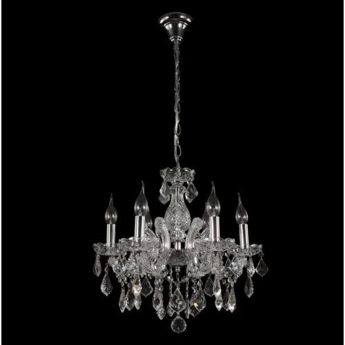 Подвесная люстра Crystal Lux INES SP6 CHROME/TRANSPARENT