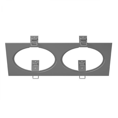 217829 Рамка INTERO 111 Double OUADRO СЕРЫЙ (в комплекте), шт Lightstar 217829