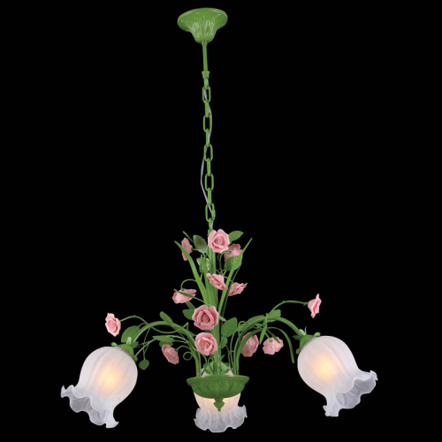Подвесная люстра Natali Kovaltseva ROSE 11470/3C GREEN