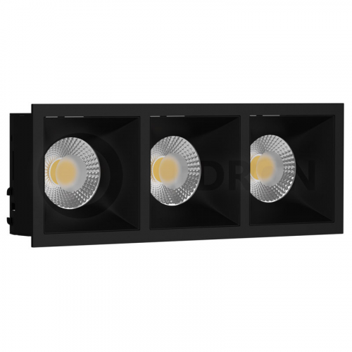 Встраиваемый светильник LeDron RISE KIT 3 GU10 Черный/Черный