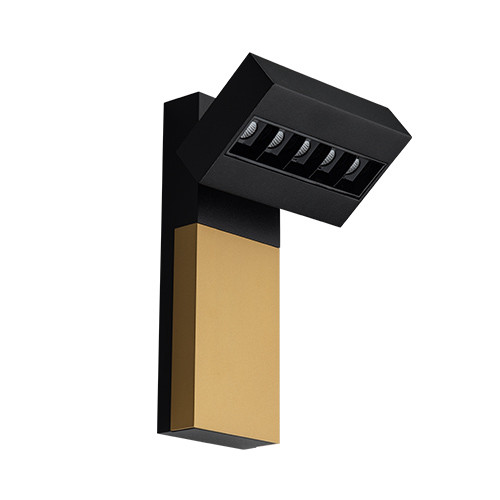 Бра ITALLINE FOCUS cold BLACK/gold/black