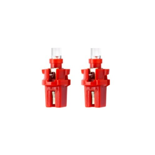 Лампа светодиодная Маяк BAX (BAX8.7d red, T5), 12В, 1,2Вт, 620К, красная, комплект 2 шт