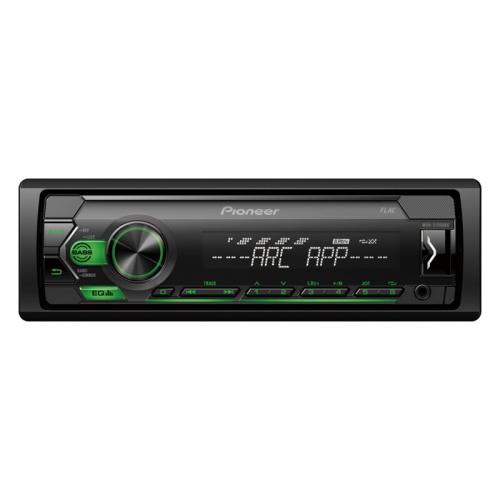Автомагнитола Pioneer MVH-S120UBG, 1 DIN, USB/AUX, 4х50Вт, зеленая подсветка