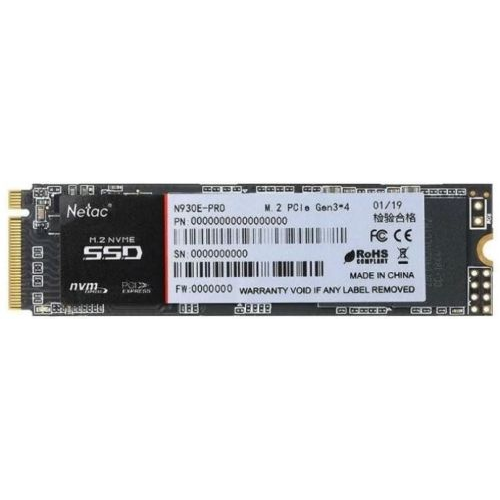 Накопитель SSD M.2 2280 Netac NT01N930E-256G-E4X N930E Pro 256GB PCIe Gen3*4 NVMe 3D TLC 2130/1720MB
