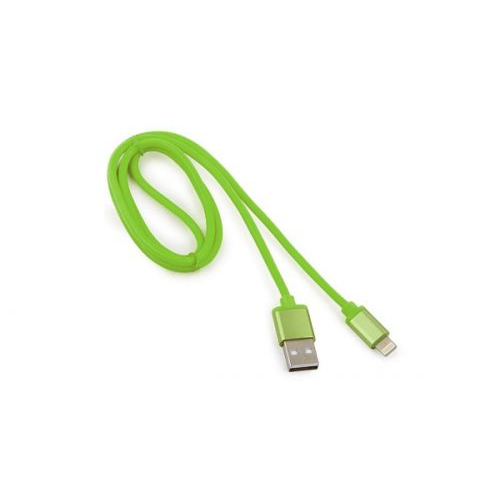 Кабель USB Cablexpert CC-S-APUSB01Gn-1M для Apple, AM/Lightning, серия Silver, длина 1м, зеленый, бл