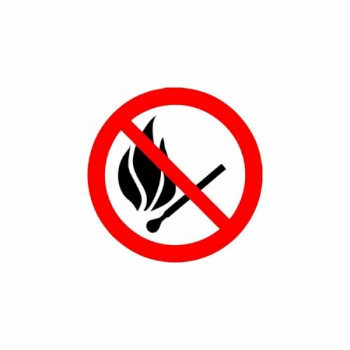 Наклейка Rexant 56-0056-1 знак пожарной безопасности "Запрещается пользоваться открытым огнем и кури