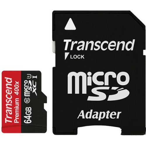 Карта памяти 64GB Transcend TS64GUSDU1 microSDXC Class 10 UHS-I (SD адаптер)