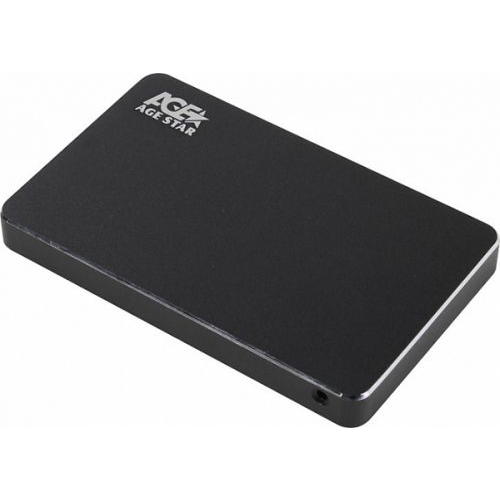 Внешний корпус AgeStar 3UB2AX1 (BLACK) для HDD/SSD SATA 6Gb/s 2.5", алюминий, черный