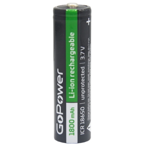 Аккумулятор GoPower 00-00018351 Li-ion 18650 PC1 3.6V 1800mAh без защиты выс.конт