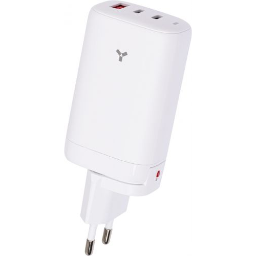 Зарядное устройство сетевое AccesStyle Cosmic GaN 65W2CA Travel White 65 Вт, TYPE-C, USB-A, быстрая