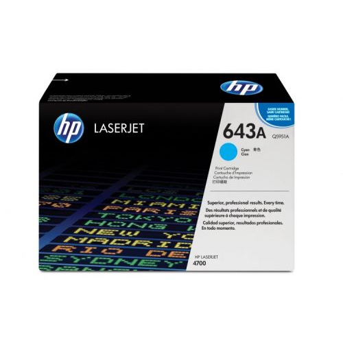 Картридж HP 643A Q5951A для принтера Color LaserJet 4700 голубой (10000 page)