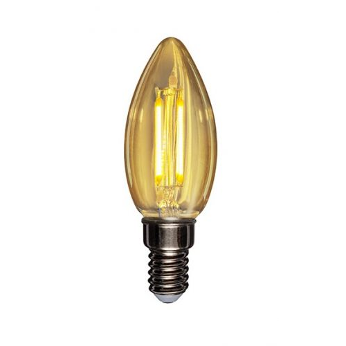 Лампа Rexant 604-099 филаментная свеча CN35 9.5 Вт 950 Лм 2400K E14 золотистая колба