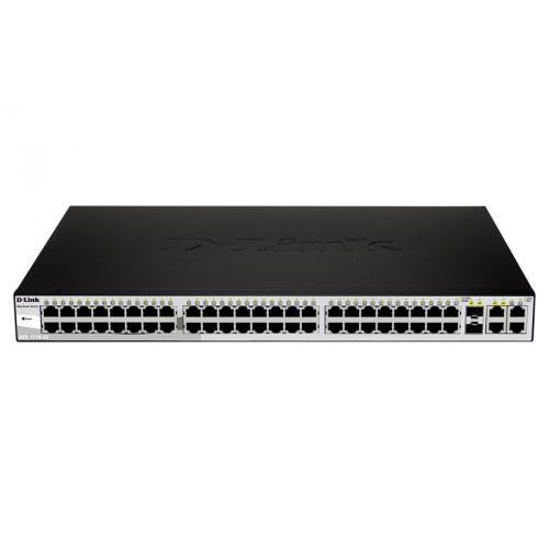 Коммутатор управляемый D-link DES-1210-52 48xUTP 10/100, 2xUTP Gb, 2хCombo UTP/SFP, rev/C1A