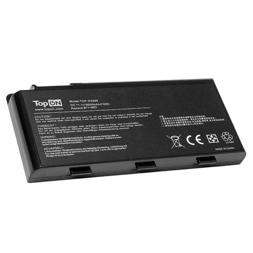 Аккумулятор для ноутбука MSI TopOn TOP-GX660 Erazer X6811, GX680, GX780, GT660, GT780 Series. 11.1V