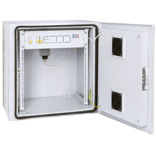 Шкаф настенный 19", 9U TLK TWM-096060-M-GY двухсекционный , металлическая дверь, промышленный, степе