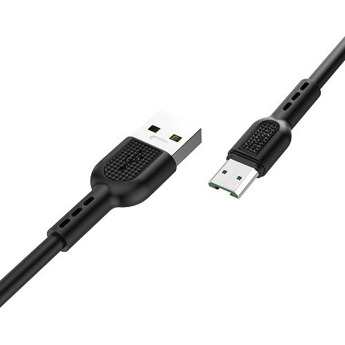 Кабель интерфейсный USB 2.0 Hoco X33 6931474709141 AM/MicroBm, черный, 1м, 4А