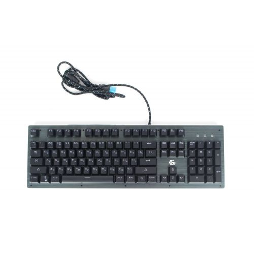 Клавиатура проводная Gembird KB-G550L черная, USB, Outemu, 104 клавиши, подсветка 7 цветов/20 режим,