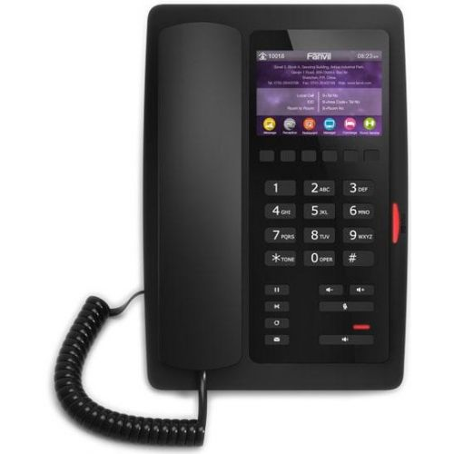 Телефон VoiceIP Fanvil H5 2 порта 10/100 Мбит, PoE, цветной дисплей, черный