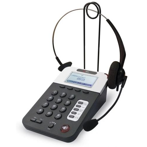 Телефон VoiceIP QTECH QVP-80 для контакт центра, 2 SIP линии, графический LCD экран 128*64 с подсвет