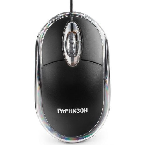 Мышь Garnizon GM-100 черная, USB, чип- Х, 1000dpi, 2 кнопки+колесо/кнопка